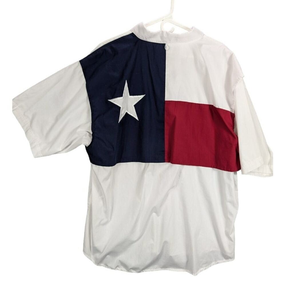 Tiger Hill Shirt Mens 2XL Texas Flag Performance Poplin Saltwater Texan Fishing